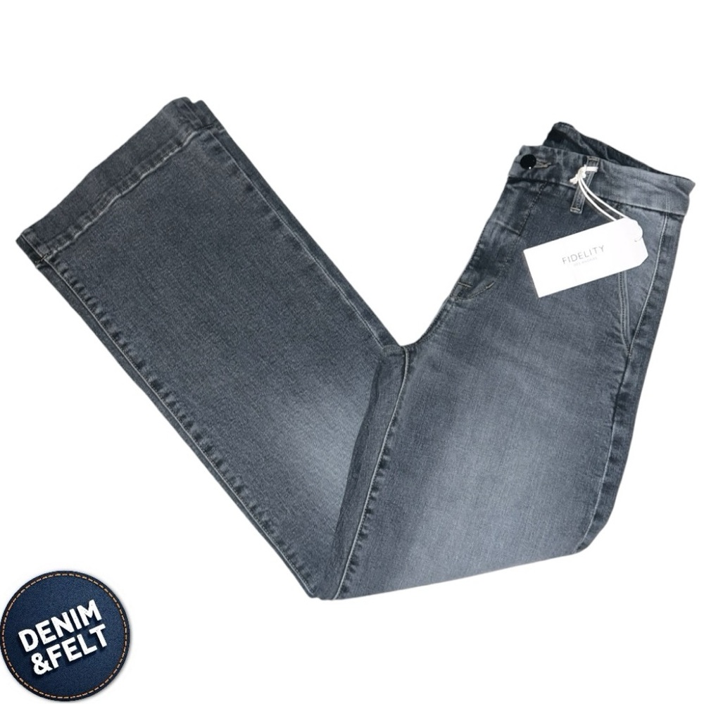 Fidelity Denim Women's Katie Trouser Denim Faded Black Jeans New